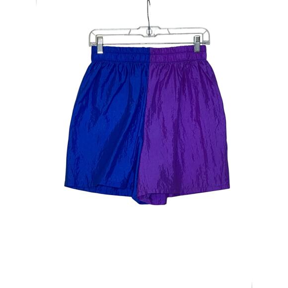 Jerry Leigh blue purple windbreaker pull on shorts size Large - Picture 5 of 5